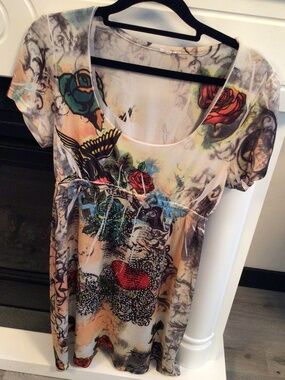 Pre-loved size small women’s rocker chic grunge gothcore mini dress